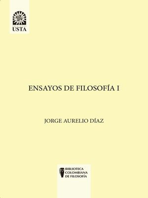cover image of Ensayos de Filosofía I